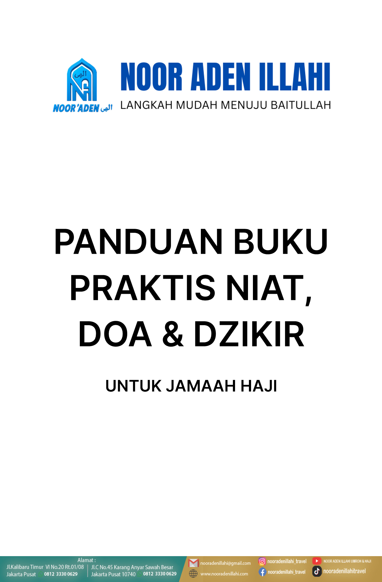 Cover Panduan Buku Praktis Niat, Doa & Dzikir untuk jamaah haji